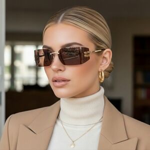 🔥NWT‼️✨ MIU MIU ✨💖 Sunglasses in Brown and Gold